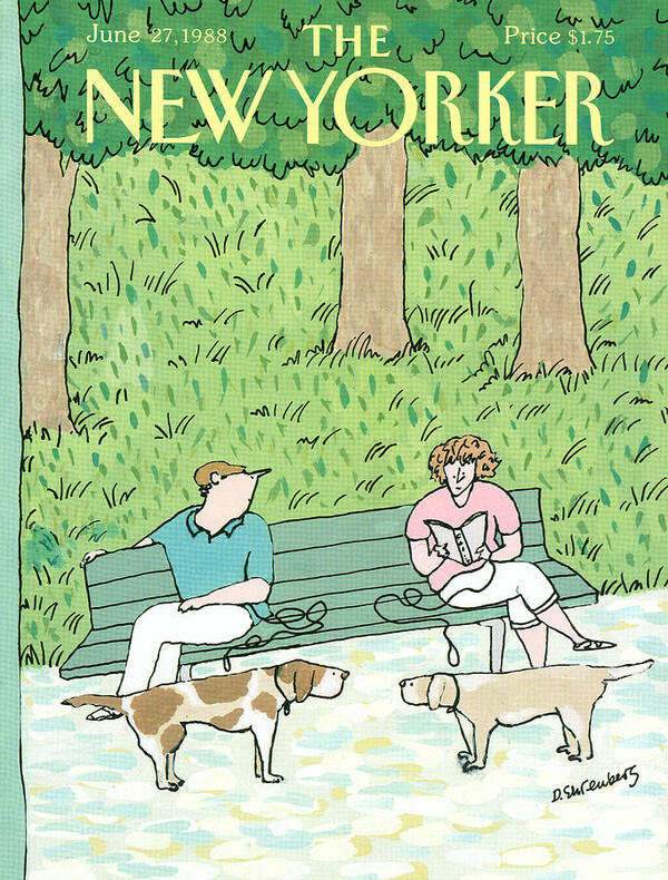 Romance Poster featuring the painting New Yorker June 27th, 1988 by Devera Ehrenberg