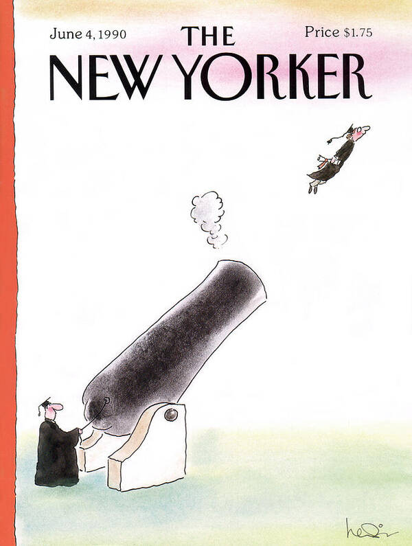 Age Poster featuring the painting New Yorker June 4th, 1990 by Arnie Levin