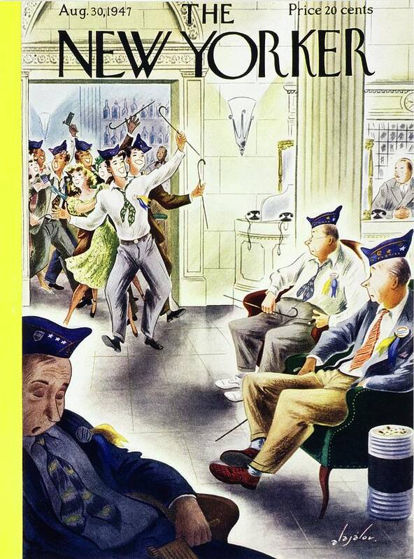 Military Poster featuring the painting New Yorker August 30, 1947 by Constantin Alajalov