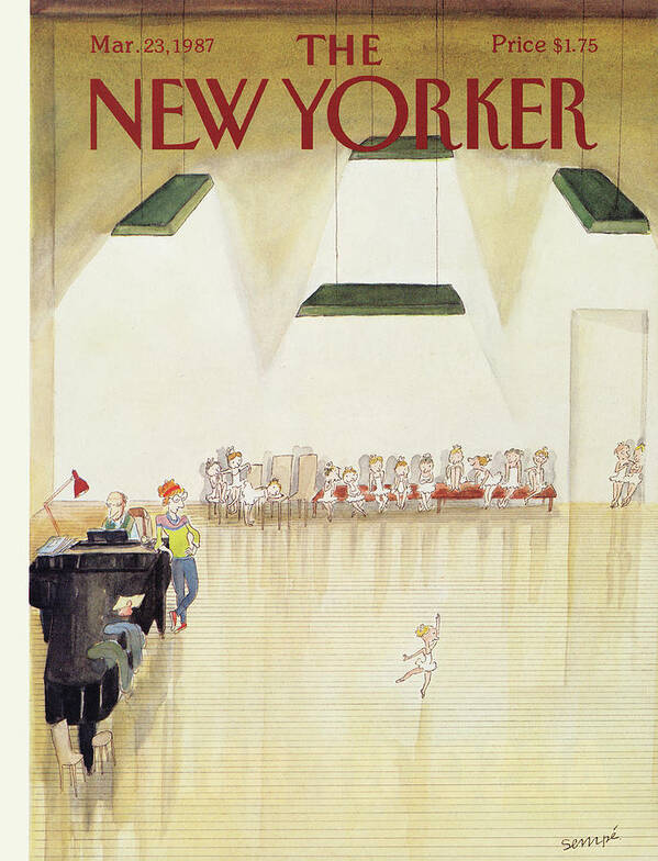 Ballet Poster featuring the painting New Yorker March 23rd, 1987 by Jean-Jacques Sempe