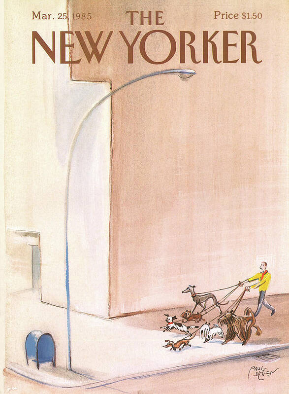 Animals Poster featuring the painting New Yorker March 25th, 1985 by Paul Degen