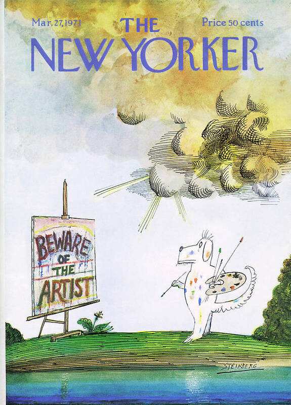 Saul Steinberg 50102 Steinbergattny Poster featuring the painting New Yorker March 27th, 1971 by Saul Steinberg