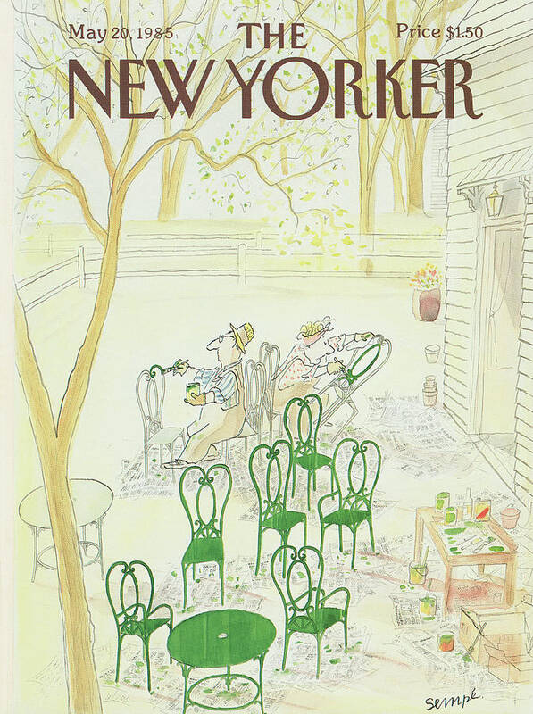 Restoration Poster featuring the painting New Yorker May 20th, 1985 by Jean-Jacques Sempe