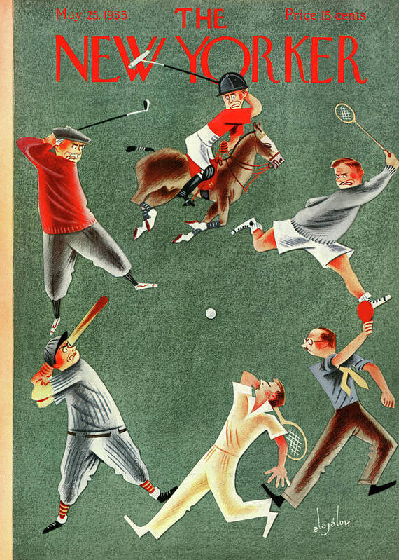 Sport Poster featuring the painting New Yorker May 25, 1935 by Constantin Alajalov