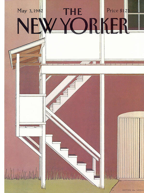 Architecture Poster featuring the painting New Yorker May 3rd, 1982 by Gretchen Dow Simpson