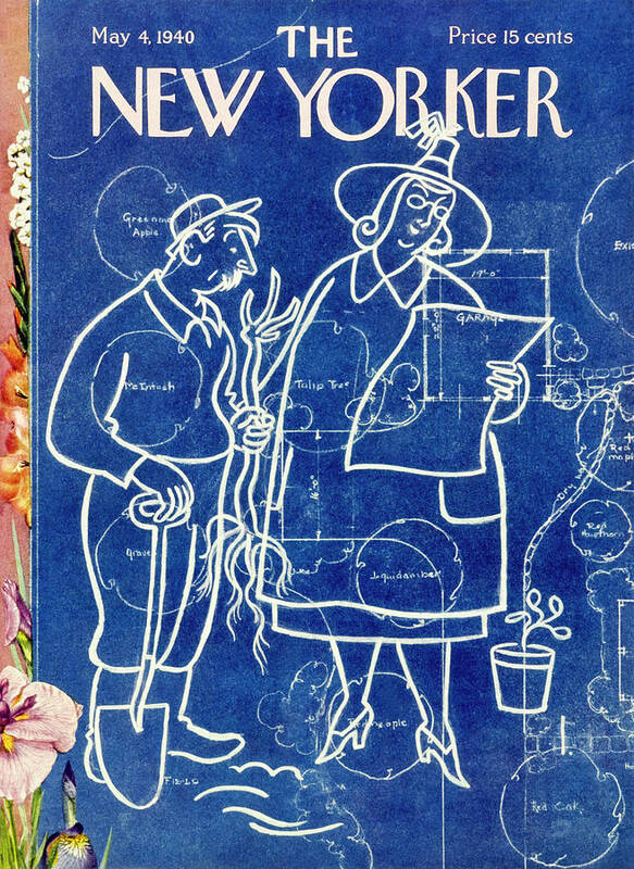 Garden Poster featuring the painting New Yorker May 4 1940 by Rea Irvin