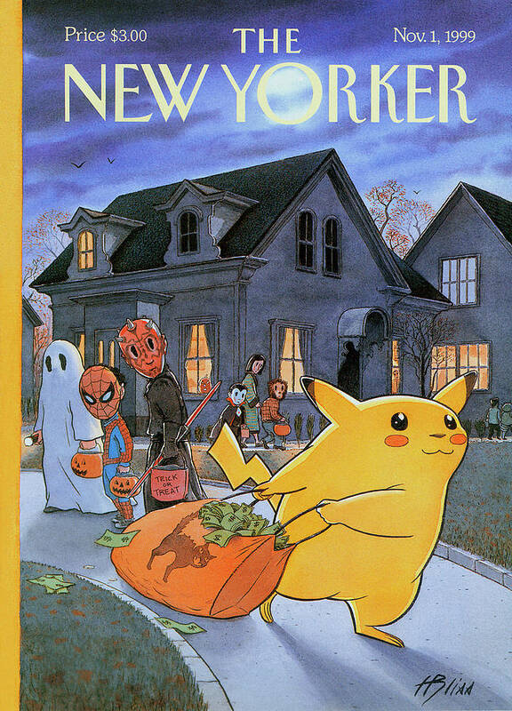 Treats Of The Trade Poster featuring the painting New Yorker November 1st, 1999 by Harry Bliss