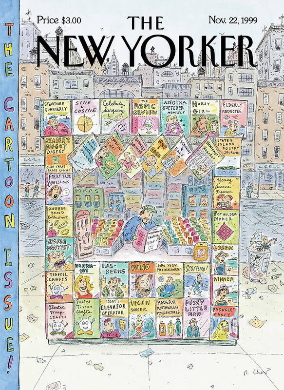 Cartoon Issue Poster featuring the painting New Yorker November 22nd, 1999 by Roz Chast