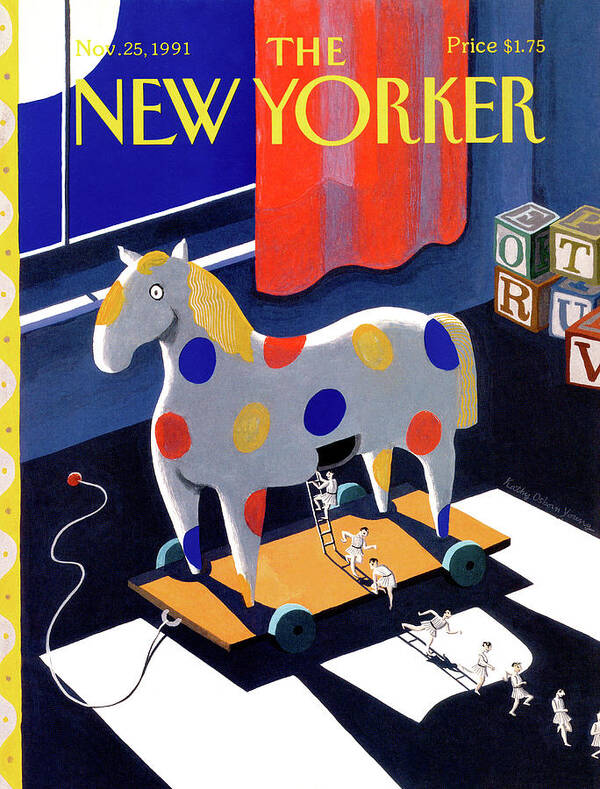 Animal Poster featuring the painting New Yorker November 25th, 1991 by Kathy Osborn