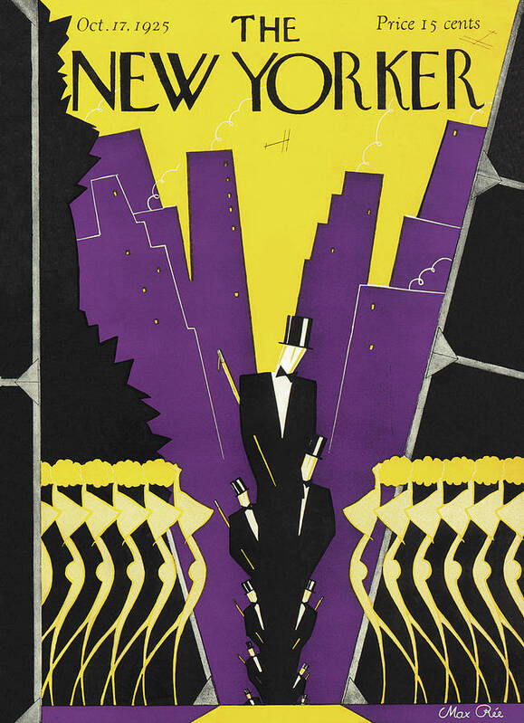 Max Ree Poster featuring the painting New Yorker October 17th, 1925 by Max Ree