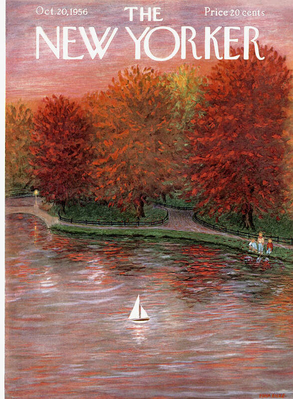 Season Poster featuring the painting New Yorker October 20th, 1956 by Edna Eicke