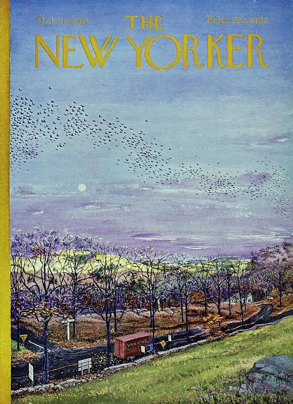 Illustration Poster featuring the painting New Yorker October 21st 1967 by Albert Hubbell