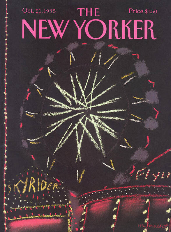 Entertainment Poster featuring the painting New Yorker October 21st, 1985 by Merle Nacht