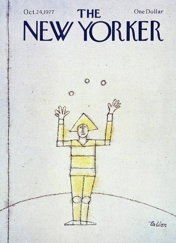 Illustration Poster featuring the painting New Yorker October 24th 1977 by Robert Tallon