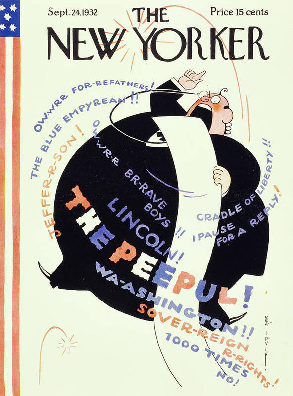 Illustration Poster featuring the painting New Yorker September 24 1932 by Rea Irvin