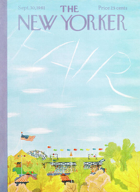 Fair Poster featuring the painting New Yorker September 30th, 1961 by Ilonka Karasz