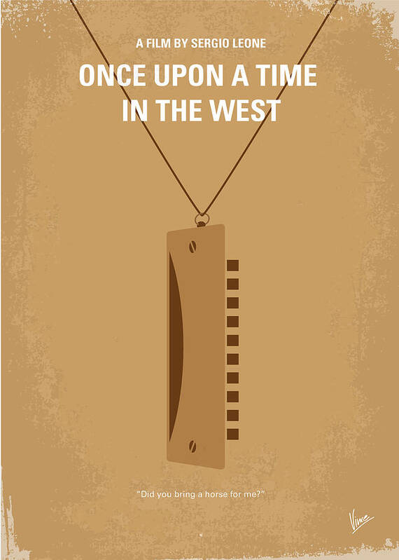 Once Upon A Time In The West Poster featuring the digital art No059 My once upon a time in the west minimal movie poster by Chungkong Art