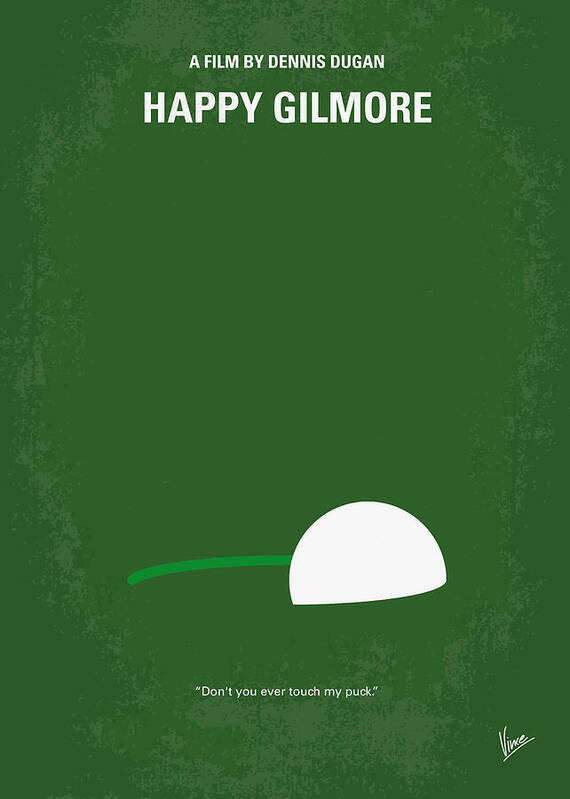 Happy Gilmore Poster featuring the digital art No256 My Happy Gilmore minimal movie poster by Chungkong Art