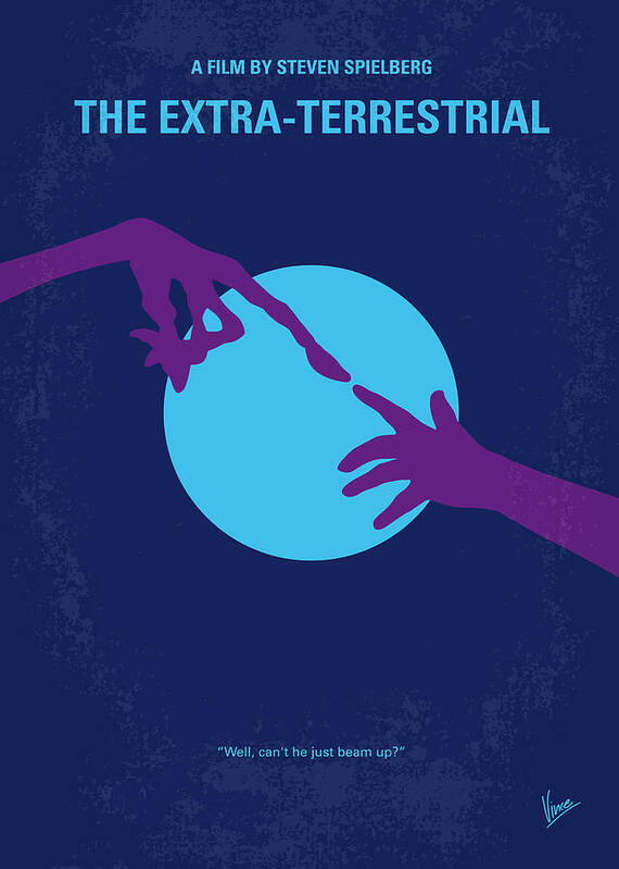 E.t. Poster featuring the digital art No282 My ET minimal movie poster by Chungkong Art