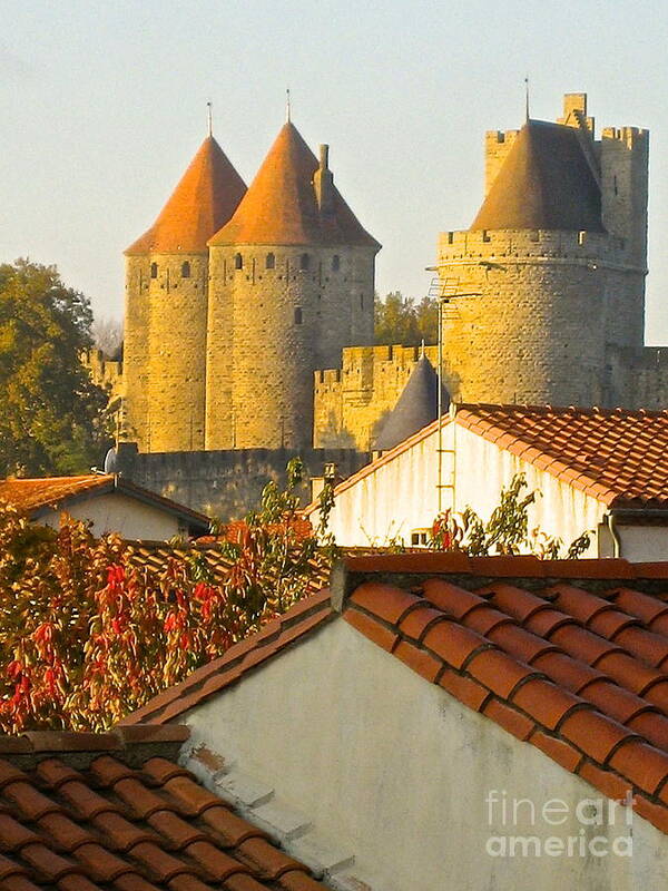 Carcassonne Poster featuring the photograph Now and Then by Suzanne Oesterling