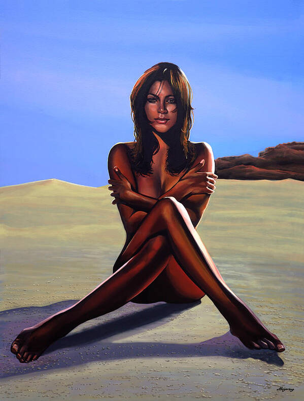 Nude Poster featuring the painting Nude Beach Beauty by Paul Meijering