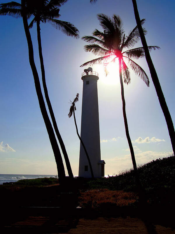 Hawaii Poster featuring the photograph Oahu Lighthouse by Kara Stewart