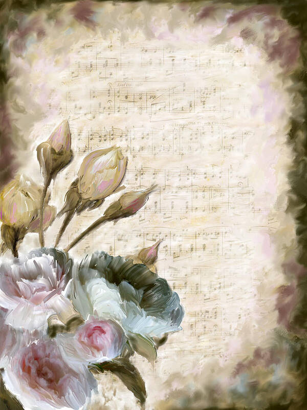Floral Poster featuring the painting Ode to Love by Portraits By NC