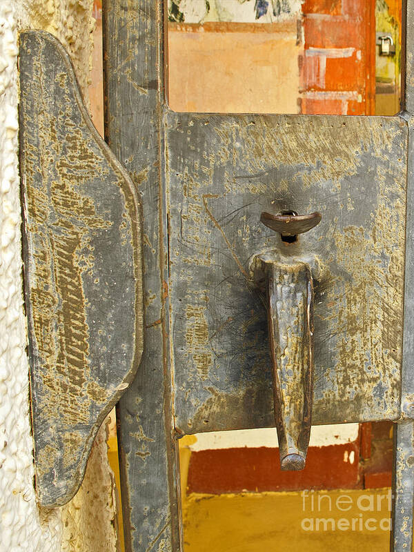 Metal Lock Poster featuring the photograph Old Fashioned Lock by Kelly Holm