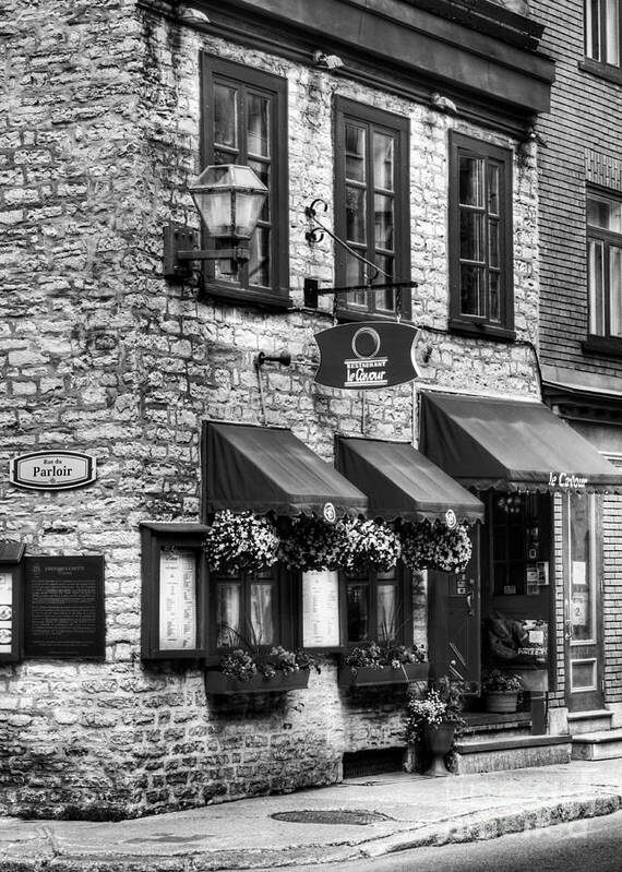 Old Quebec City Poster featuring the photograph Old Quebec City 16 BW by Mel Steinhauer