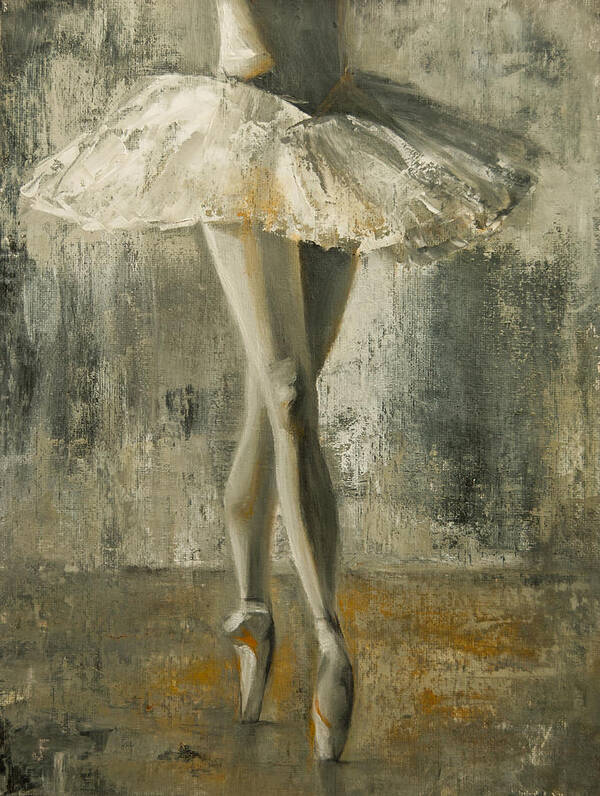 Ballerina Poster featuring the painting En Pointe by Jani Freimann