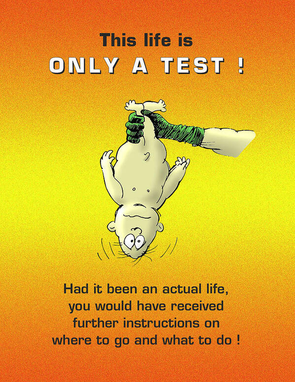 Quotation Poster featuring the photograph ONLY a Test by Mike Flynn