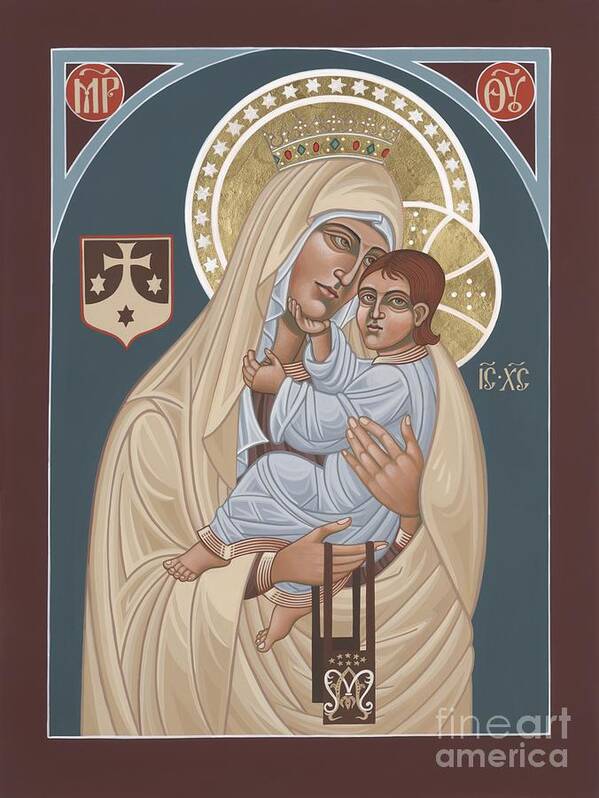 Our Lady Of Mt. Carmel Was Commissioned By The Church Of Mt. Carmel In Brooklyn Poster featuring the painting Our Lady of Mt. Carmel 255 by William Hart McNichols