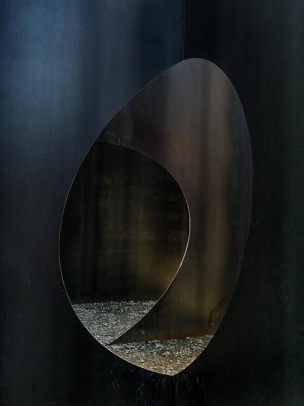 Abstract Poster featuring the photograph Oval Steel by Luc Vangindertael (lagrange)