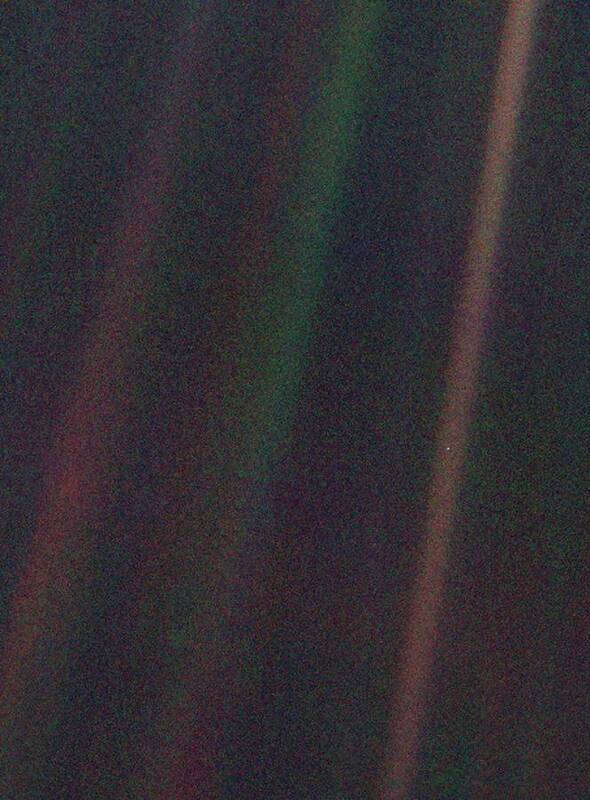 Pale Blue Dot Poster featuring the photograph Pale Blue Dot by Nasa/science Photo Library