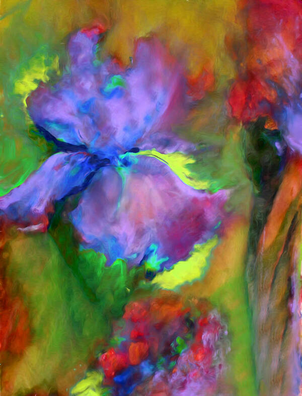 Abstract Poster featuring the painting Passionate Garden - Abstract by Georgiana Romanovna