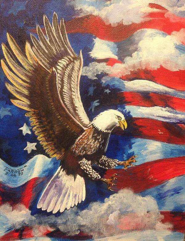 Eagle Poster featuring the painting Patriotism by Dave Farrow