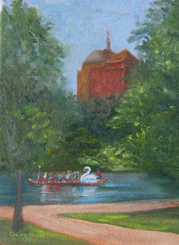 Boston Poster featuring the painting Peaceful Escape by Claire Norris