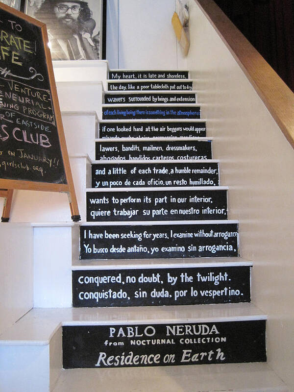 Neruda Poster featuring the photograph Poetry Cafe by Jessica Levant
