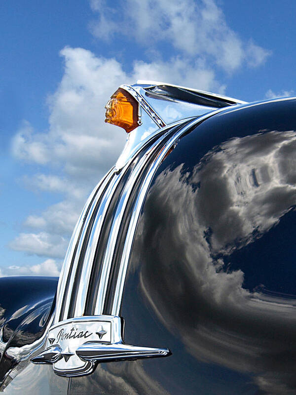 Pontiac Poster featuring the photograph Pontiac Indian Hood Ornament by Gill Billington