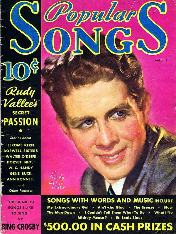 Nostalgia Poster featuring the photograph Popular Songs Rudy Vallee by Mel Thompson
