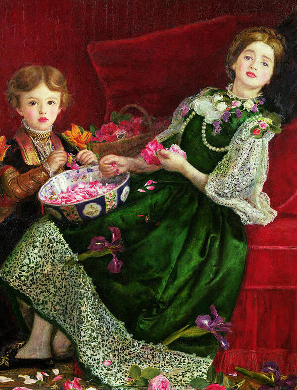 Pot Pourri Poster featuring the painting Pot Pourri by John Everett Millais