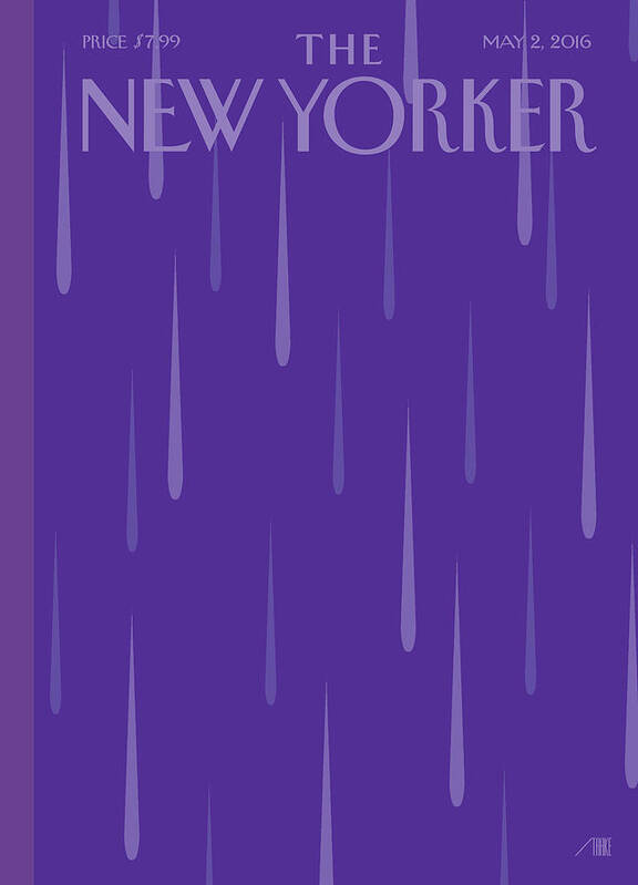 Prince Poster featuring the painting Purple Rain by Bob Staake