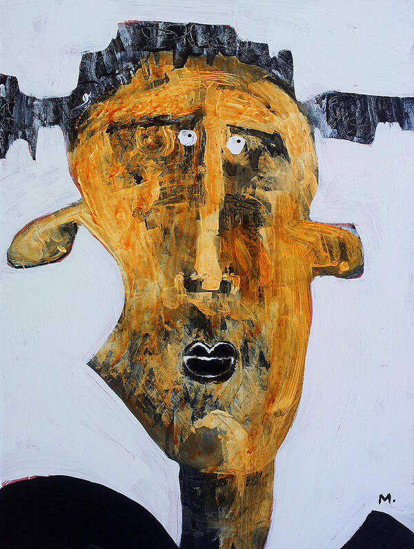 Face Poster featuring the painting Protesto No. 2 by Mark M Mellon