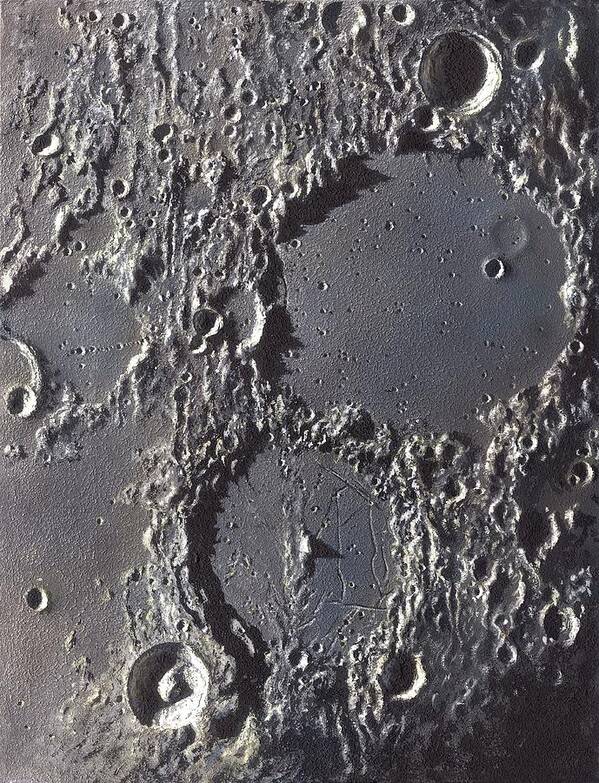 Ptolemaeus Poster featuring the photograph Ptolemaeus And Alphonsus Craters by David A. Hardy/science Photo Library