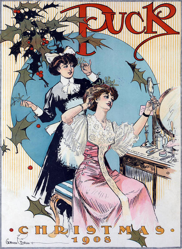 History Poster featuring the photograph Puck Christmas, 1908 by Science Source