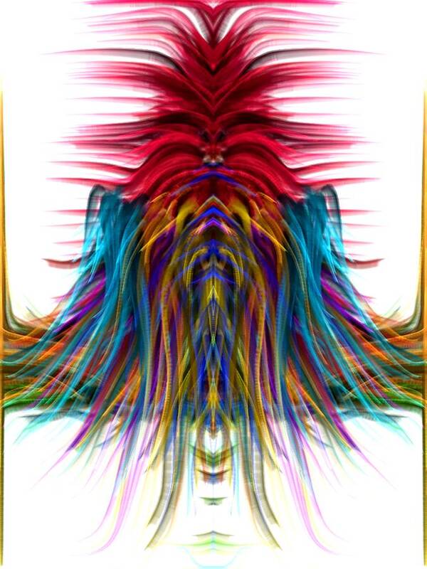 Patterns Poster featuring the digital art Rainbow Flower by Kruti Shah