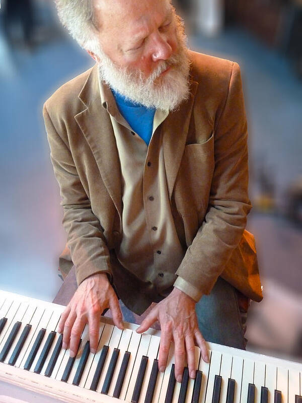 Piano Poster featuring the photograph Randy Craig on Piano by Jessica Levant