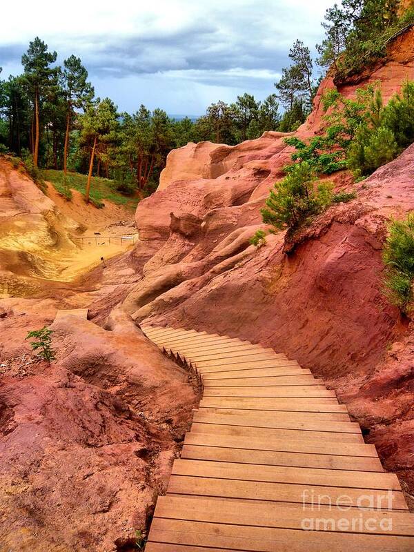 Abstract Poster featuring the photograph Red Hills of Rousillion by Lauren Leigh Hunter Fine Art Photography