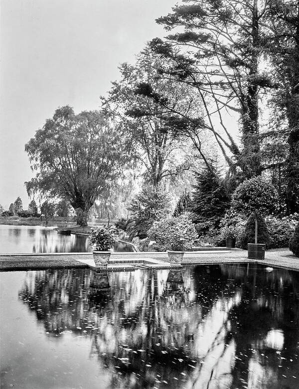 Outdoors Poster featuring the photograph Reflecting Pool In Oyster Bay by Mattie Edwards Hewitt
