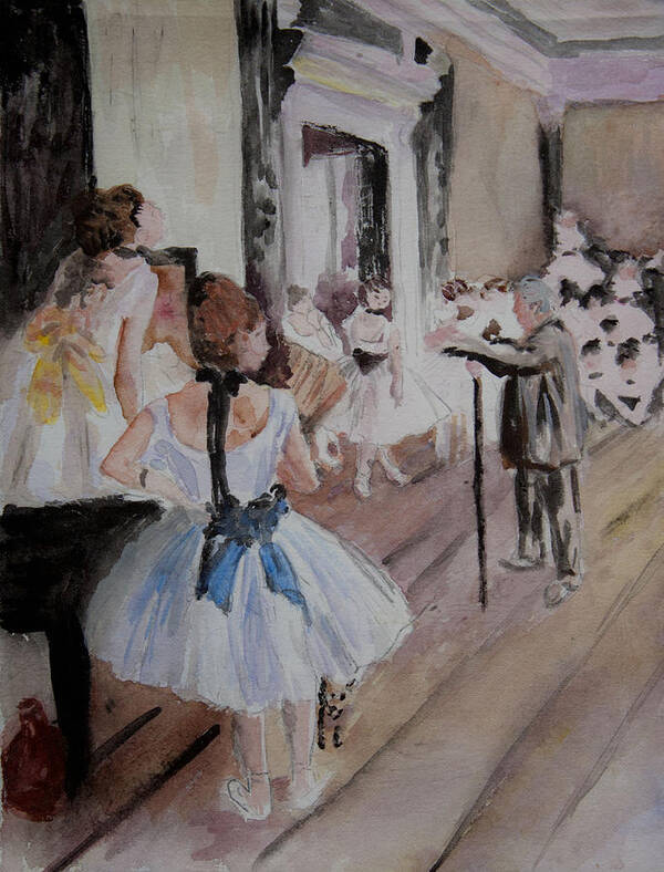 The Paintings Poster featuring the painting Dance Class by Degas by Donna Walsh